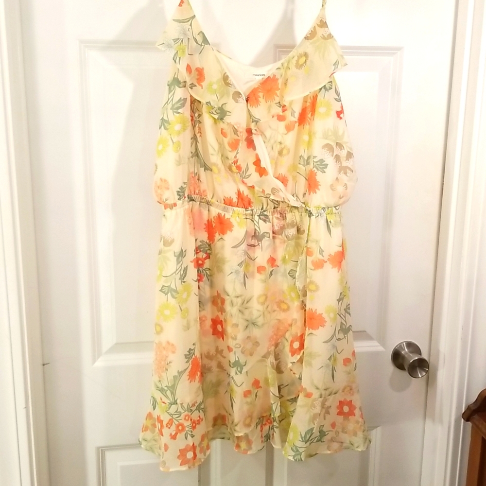 Maurice's floral print dress with ruffled detail